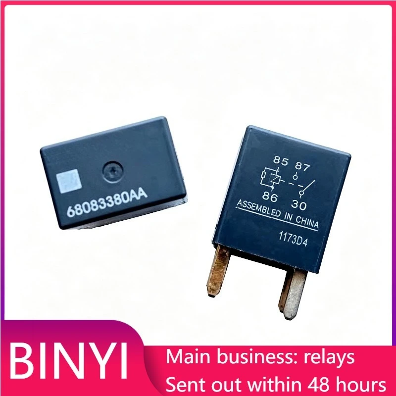 New 1pcs/lot 68083380AA DC12V 4Pin Mini Automotive Relay For Car Light Fan Electrical System Replacement