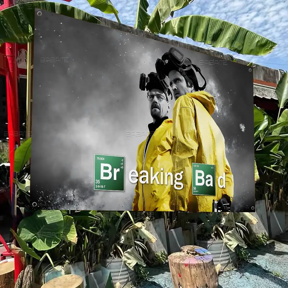 Classic Crime Movie B-Breaking B-Bad Anime-Diagramm-Flagge für Wohnzimmer, Zuhause, Wohnheim, Dekoration, Kunst, Heimdekoration, Banner