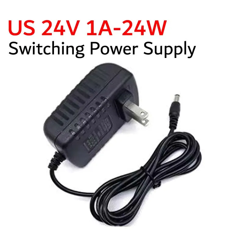 US 24V 1A Switching Power Supply AC 110V~220V Lighting Transformer 24W Power Adapter 2.1mm*5.5mm DC Male Connector For LED Light