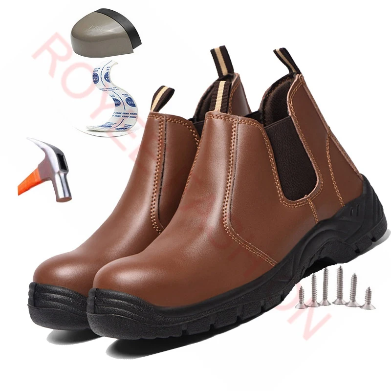 safety shoes men for work & safety shoes safety boots work boots men work boots electrician shoes for men lightweight Black Shoe