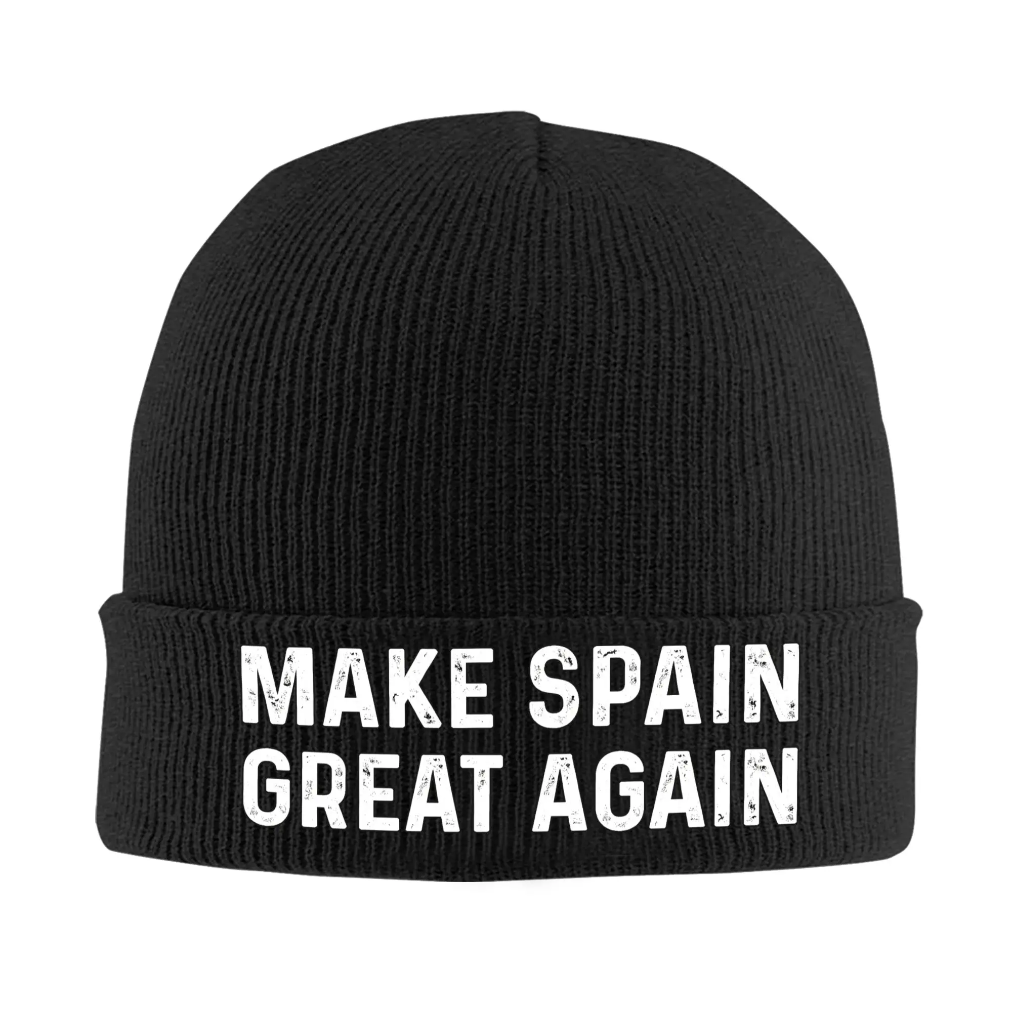 Make Spain Great Again Light Bonnet Hats  Beanie Hats Autumn Winter Graphic Knitted Hat Trendy Adult Unisex Outdoor Warm Cap