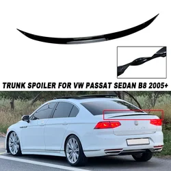 For VW Accessories PASSAT B6 B7 B8 2005-2021 Car Rear Wing Trunk Spoiler Lip Tuning Styling Black Soft Plastic