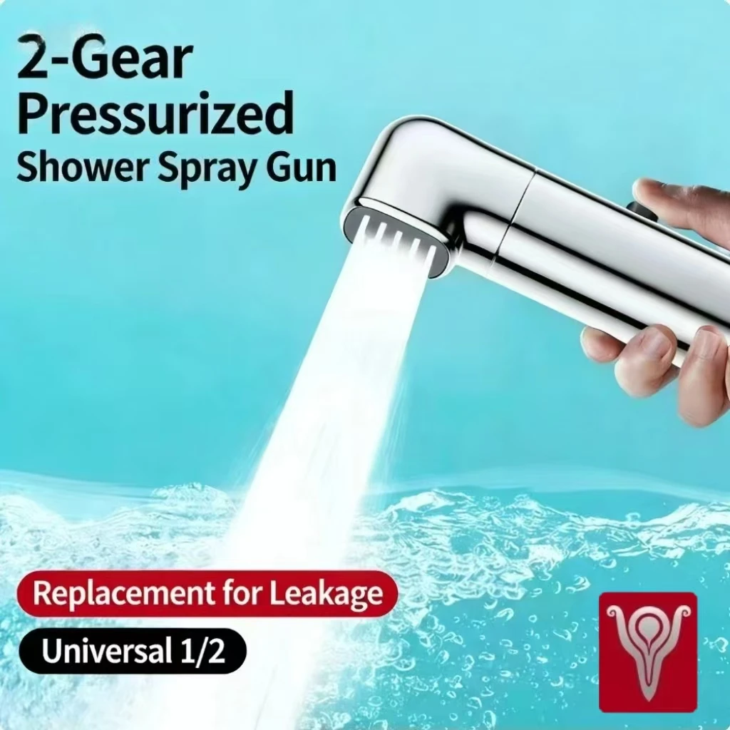 

Thickened ABS Material,3-Gear Pressurized Bidet Sprayer,Powerful Pressurization, Universal 1/2" Connection for Bathroom Cleaning