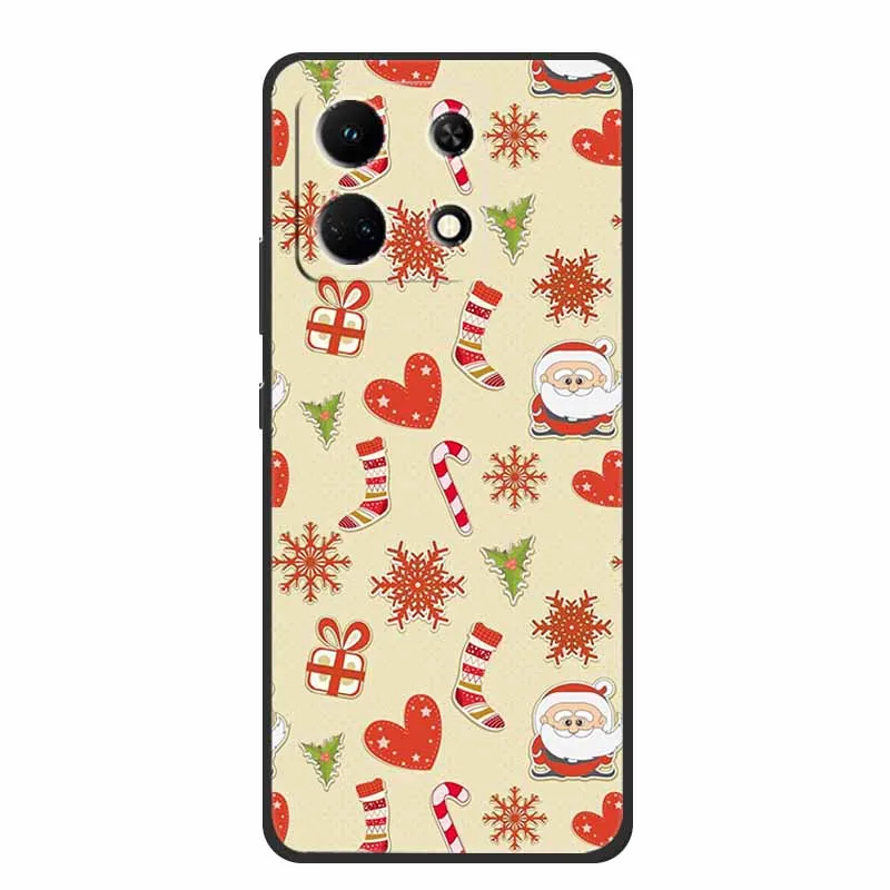 Voor Infinix Note 30 VIP Silicone Soft Case Kerst Achterkant voor Infinix Note 30 VIP X6710 Beschermende Elanden Cartoon Telefoon Shell