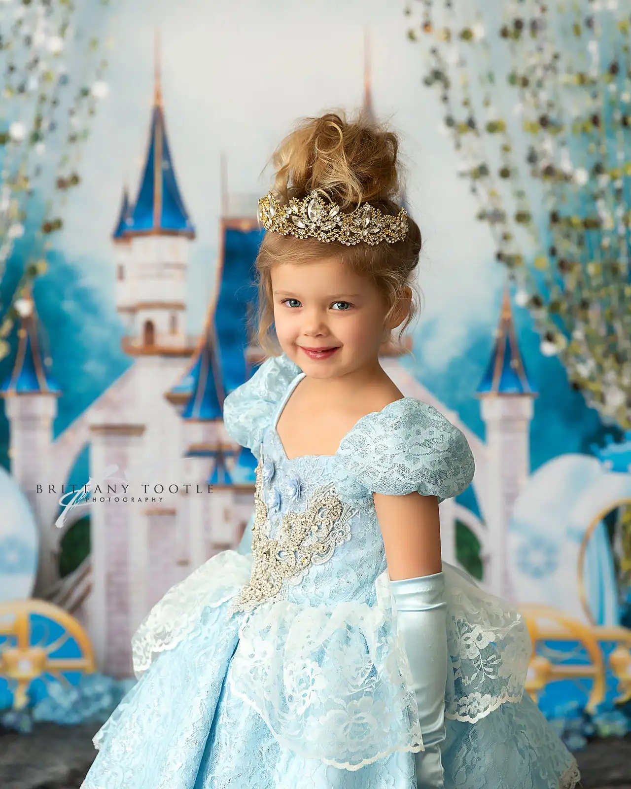 Castle Princess Backdrops Kids Baby Photography Props Child Photocall Props Birthday Cake Smash Castle Carriage Background