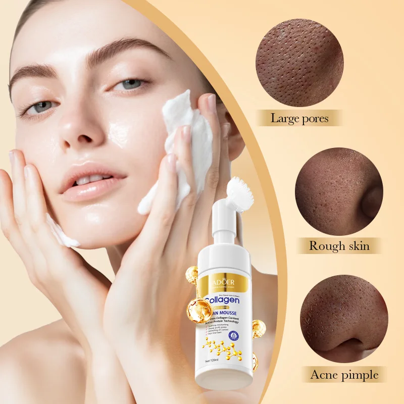 

Collagen Anti-Wrinkle Cleansing Mousse Deep Cleansing Moisturizing facial cleanser Refreshing Soothing Skin 120ml