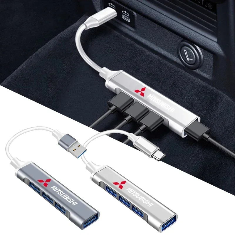 USB 3.0 Hub USB Hub Dock Type C 3.1 4 Port Multi Splitter Adapter OTG  For Mitsubishi Lancer Asx Outlander Pajero L200 Ralliart