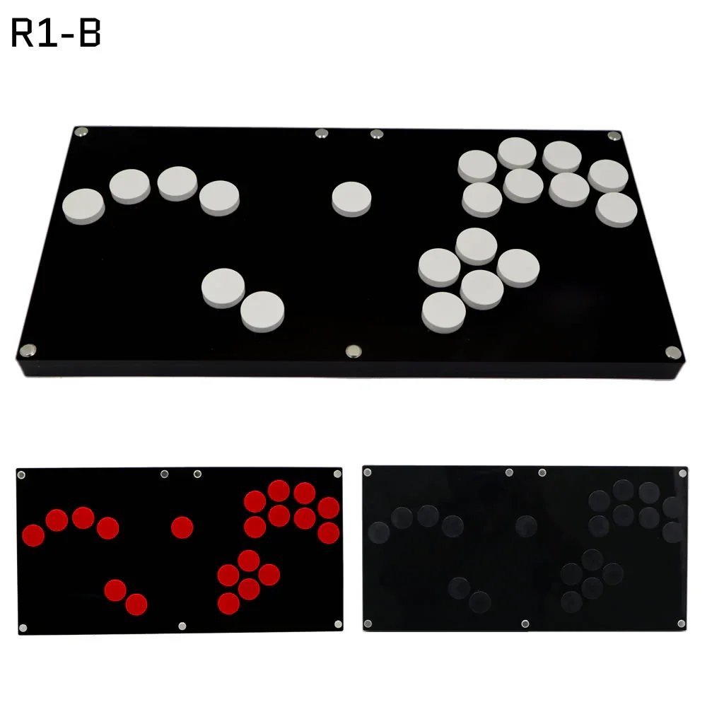

FightBox R1-B Arcade Game Controller supports hot swap use Raspberry Pi PICO to Super Smash Bro Game for GameCube console and PC