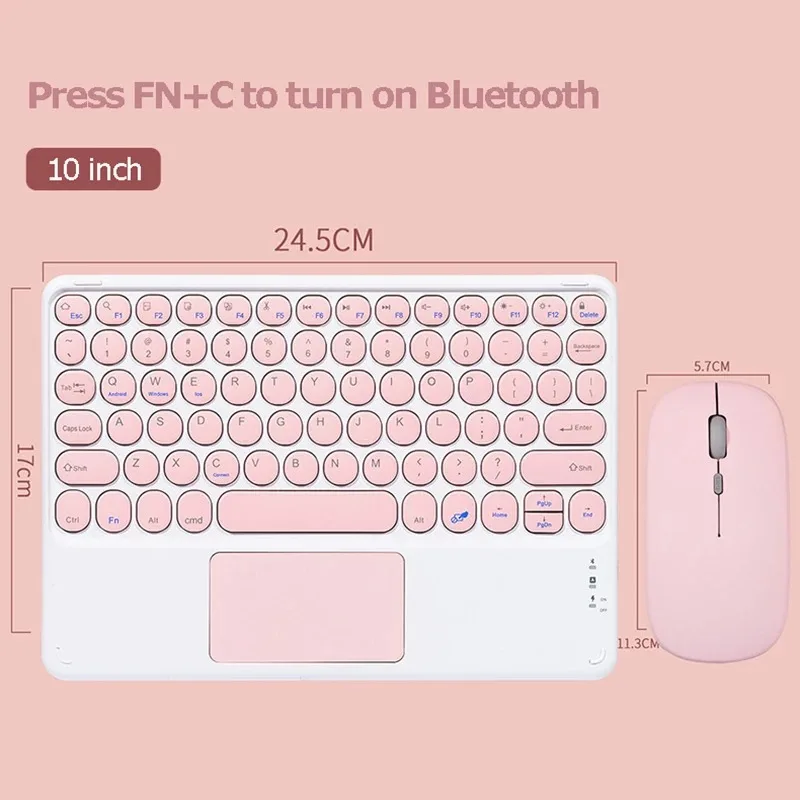 Rechargeable Wireless Keyboard Mouse for iPad Xiaomi Samsung Huawei Magic Keyboard with Touchpad for Phone Table Laptop Mouse