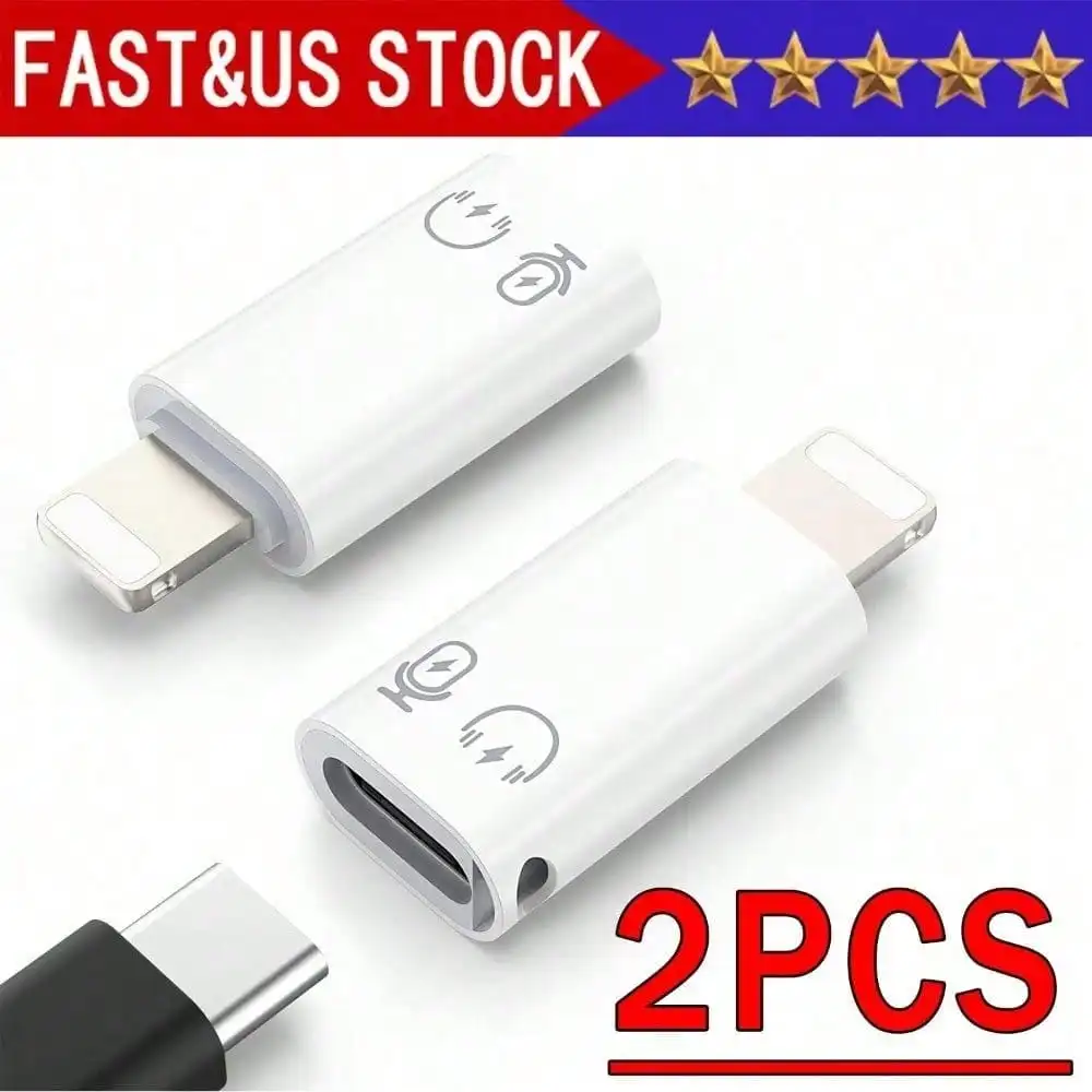 

2 адаптера USB Type C (женский) на iOS (мужской) для iPhone 14/13/12/11/XR/XS/SE 3