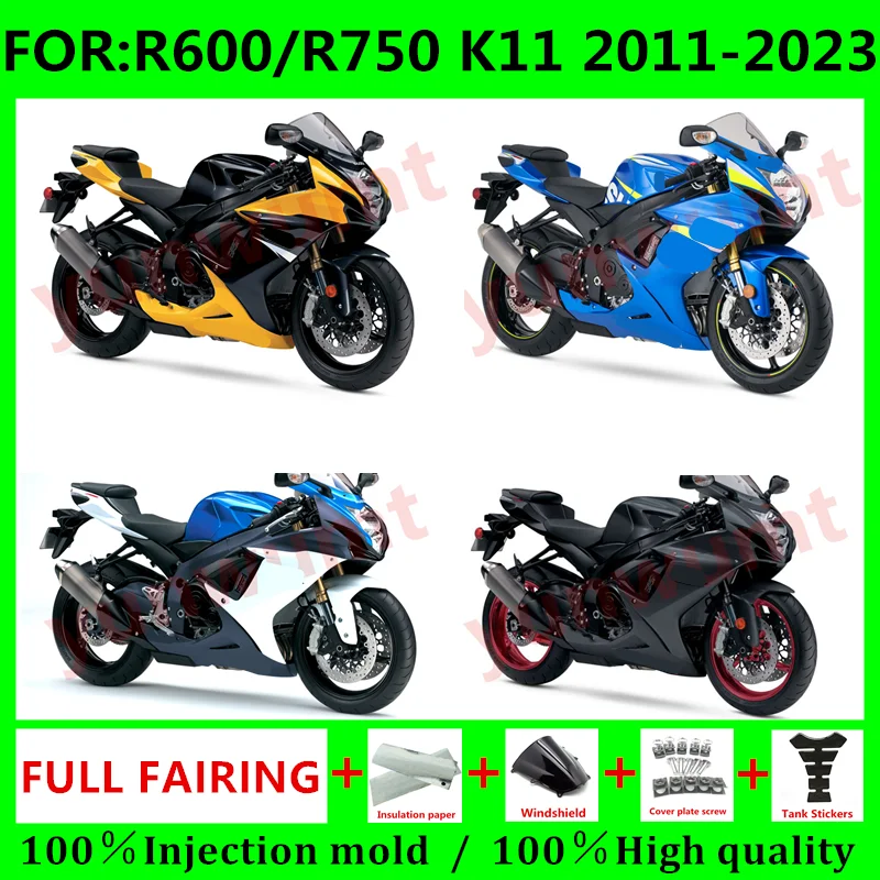 NEW ABS Motorcycle Whole Fairing kit fit for R600 750 11 - 23 2015 R 600 R750 K11 2011 - 2023 2019 bodywork full Fairings kits