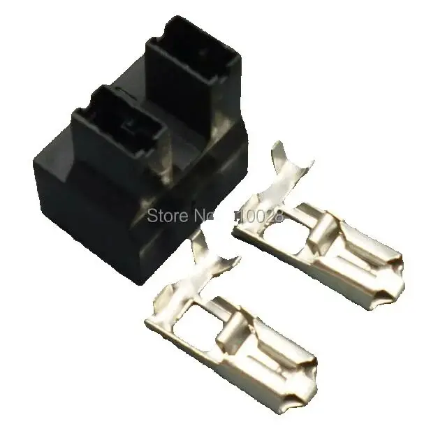 worldgolden 5/30 /100 sets 6.3mm H7 2p bend angle bulb socket female plastic holder connector +terminals