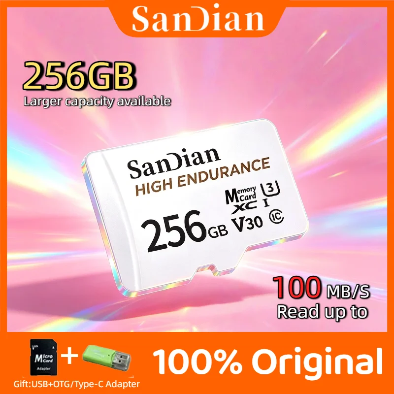 

Original High Endurance 128GB 256GB Micro TF SD Card V30 U3 C10 For Dash Camera Car Recorder Security Camera 2026 V30 Pro Max