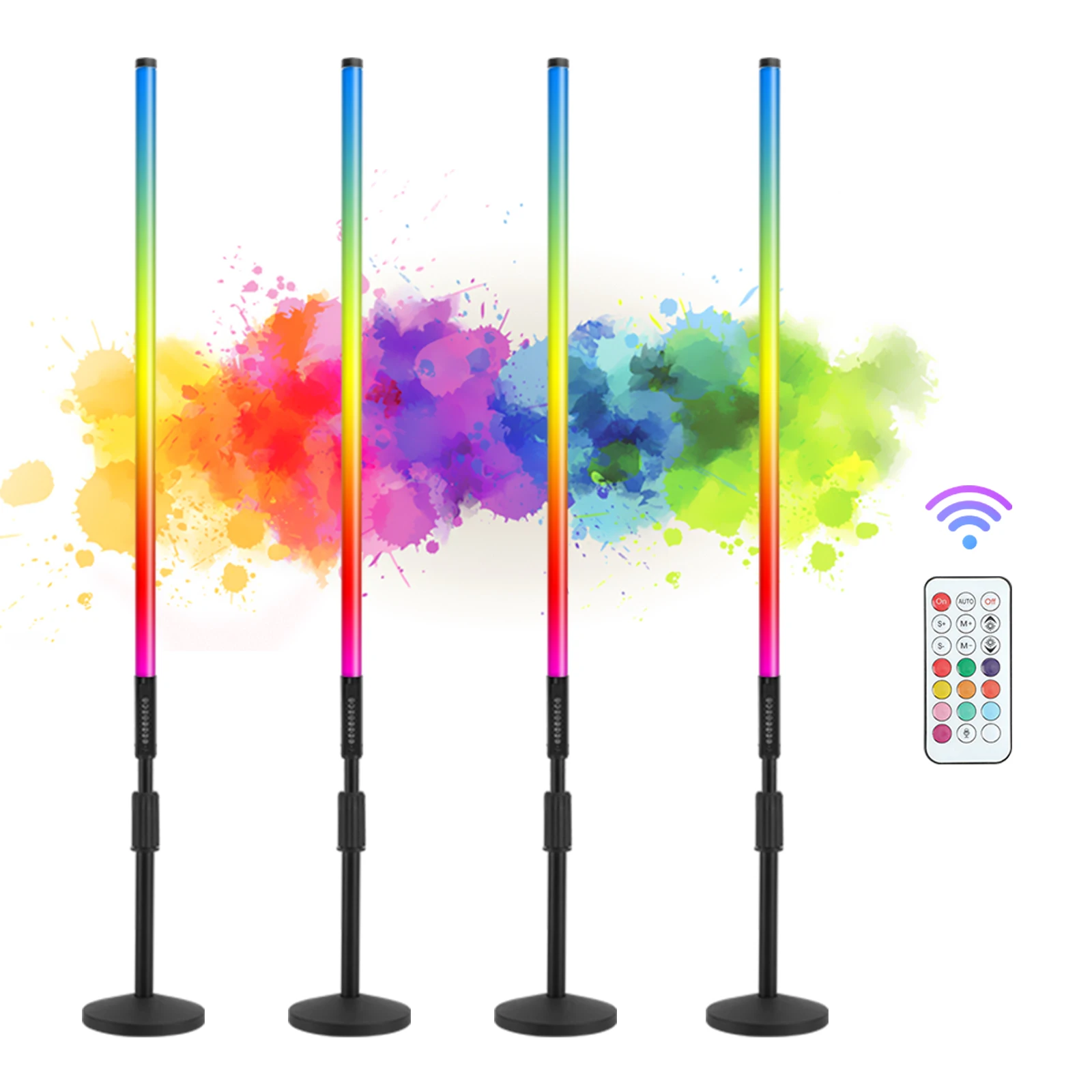 

USA Warehouse Delivery 4Pack TL-130Plus Music Control RGB LED Mood Light Stick for Tiktok Youtube Party Atmosphere Decor