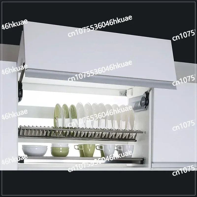 Cabinet Wall Cupboard Double-Layer Dish Storage Drawer Basket Stainless Steel Embedded Kitchen Dish Rack Storage Draining Rack