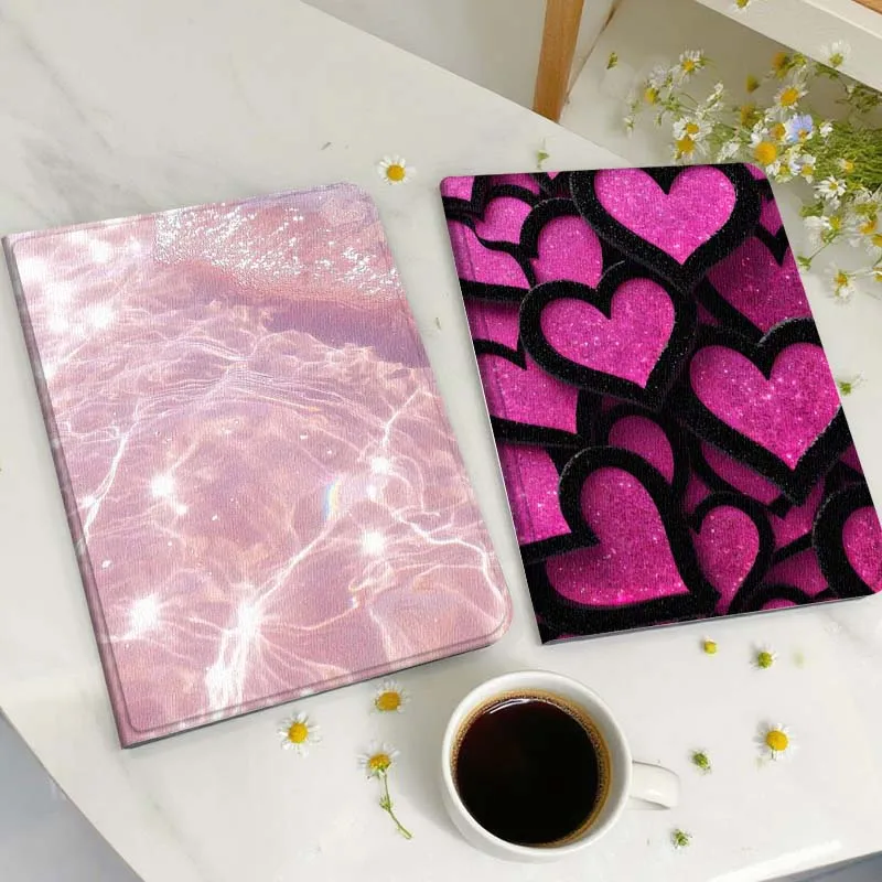 

Pink Water Shimmer Light Tablet Case For Huawei Honor MatePad MediaPad Air 5 6 7 11 V6 V7 V8 V9 X9 X8 T10 T10s C5e T5 Gift