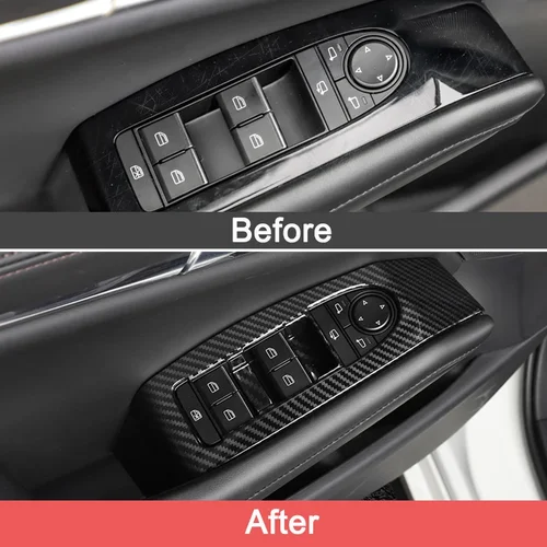 Imagen 2 del producto Cubierta de botón de interruptor de elevación de vidrio para ventana de coche, pegatina embellecedora para Mazda 3 Axela BP CX-30 DM, accesorios 2020 2021 2022 2023
