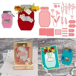 Beautiful Mason Jar Treat Bag Die Set Spring New Cutting Dies Stencils Scrapbooking DIY Paper Cards Craft Big Valentine's Day