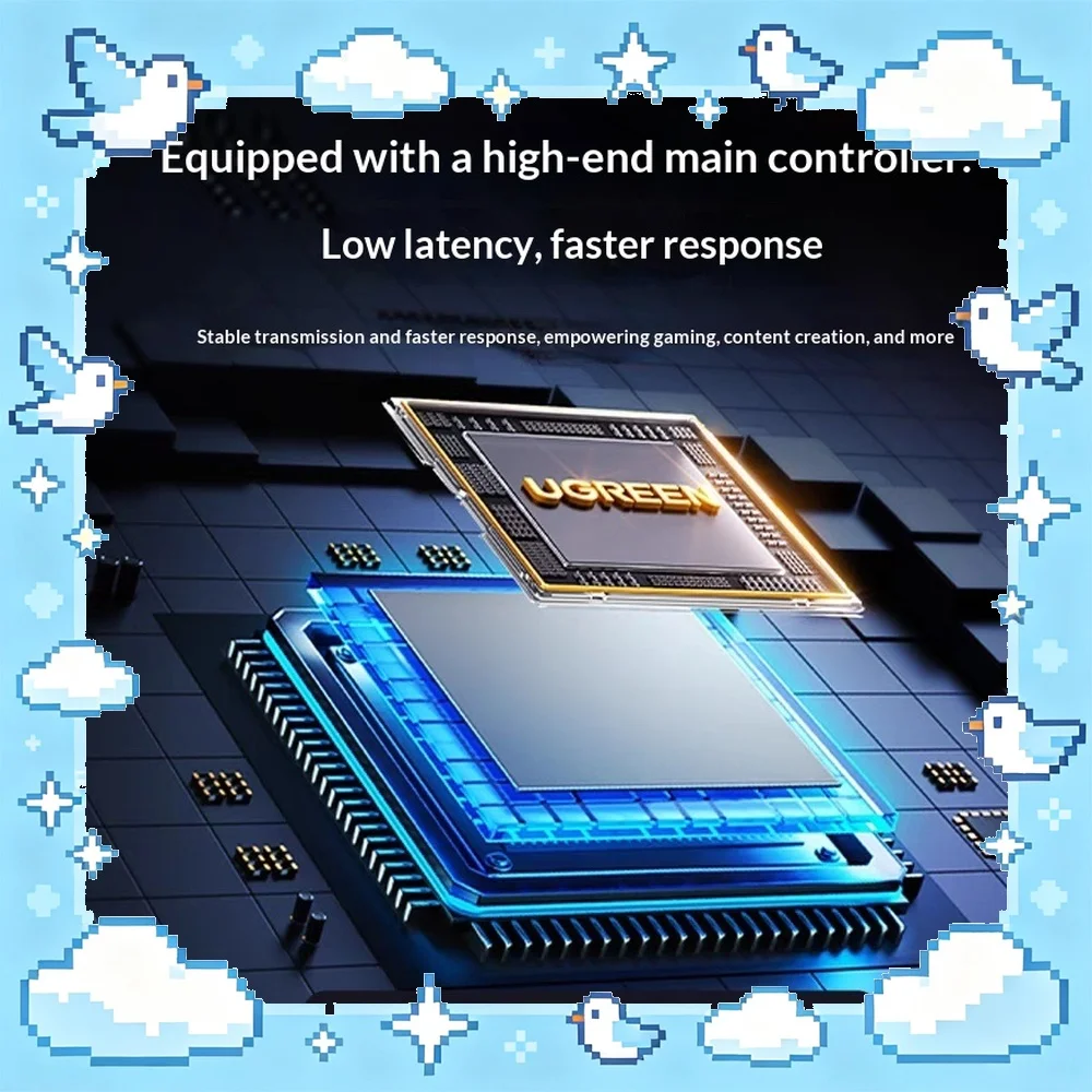 UGREEN CM777 M.2 SSD Enclosure NVMe SATA 20Gbps RGB Aluminum USB C Case for Laptop PC Gaming