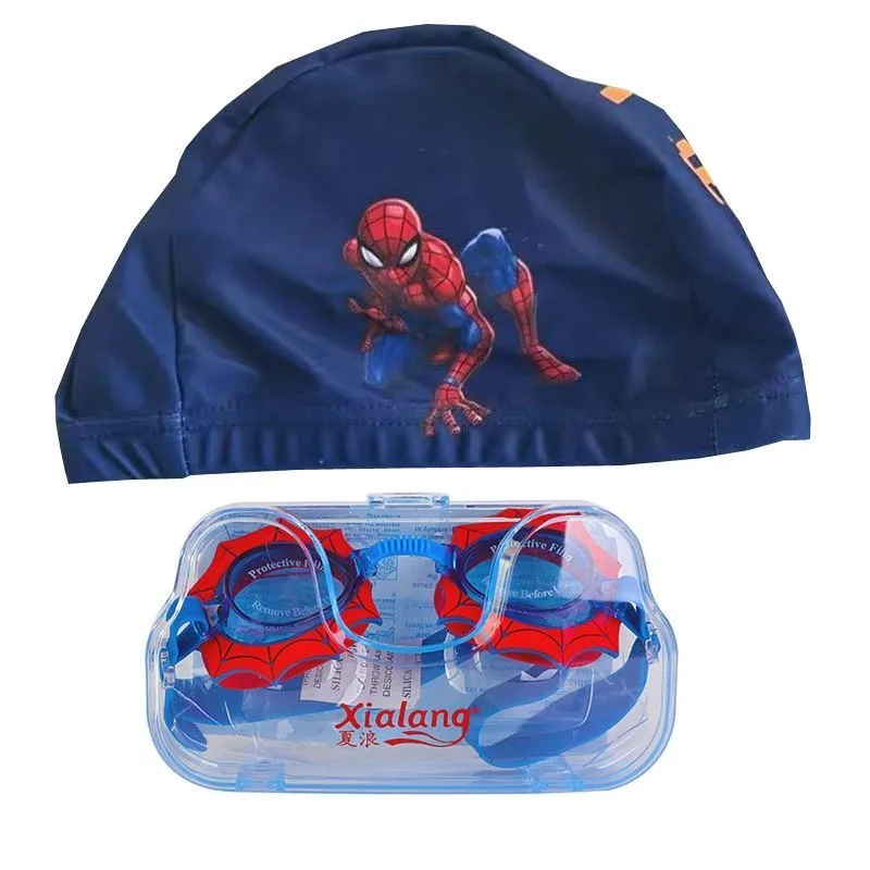 

Marvel Spider Man Children Swimming Goggles Swimming Cap Superheroes Anti Fog Diving Glasses Cartoon Fashion Boys Kids Birthday