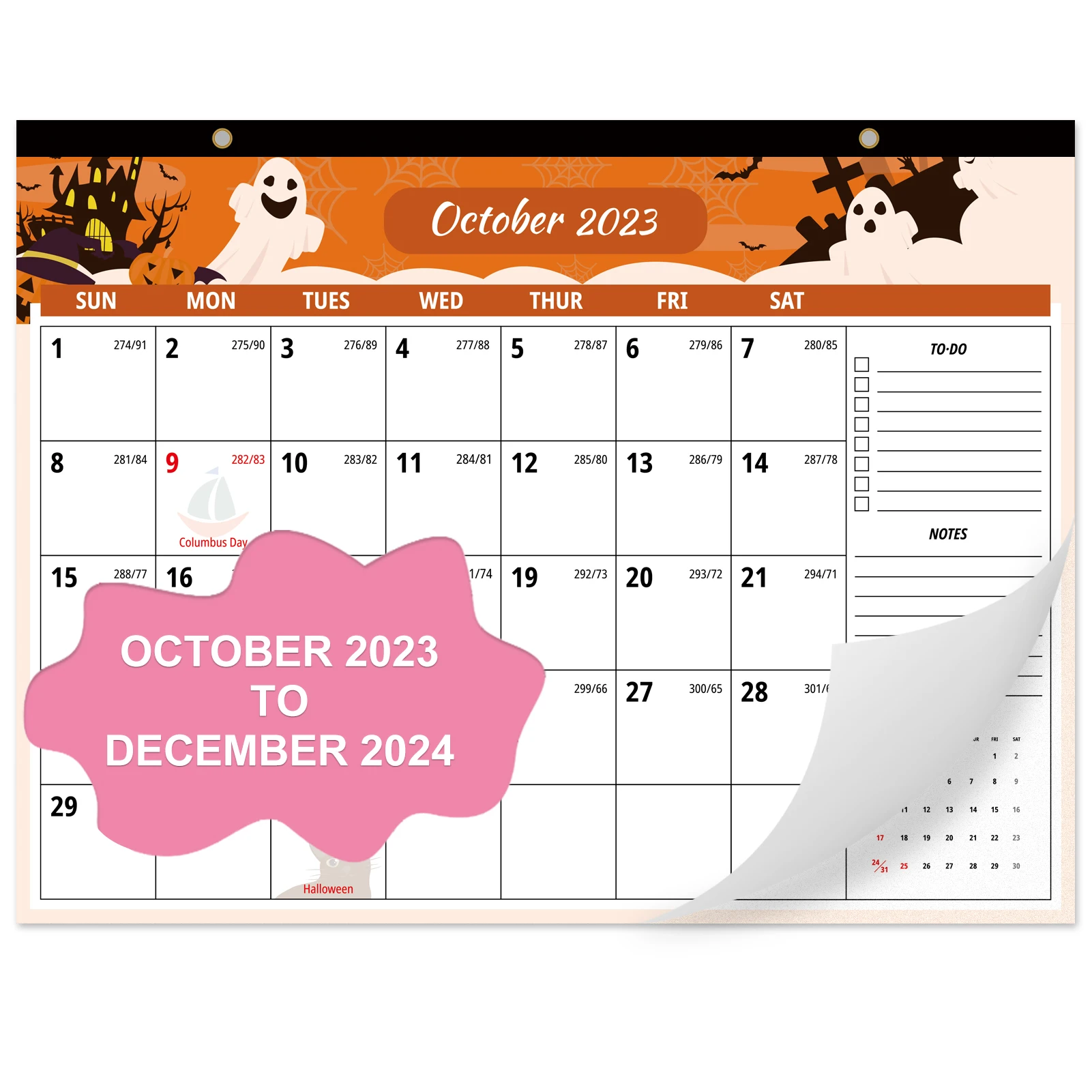 2024 Large Wall Calendar Desk Calendar with To-do list and Notes Yearly Monthly Weekly Daily Planner To Do List Hanging Agenda