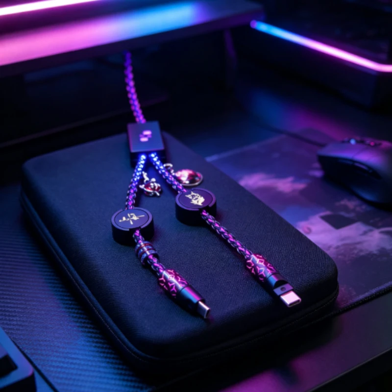 Esports Keyboard Data Cable 8K High Speed Supports Magnetic Switch One To Two Keyboard Single Crystal Copper Aviation Plug Cable