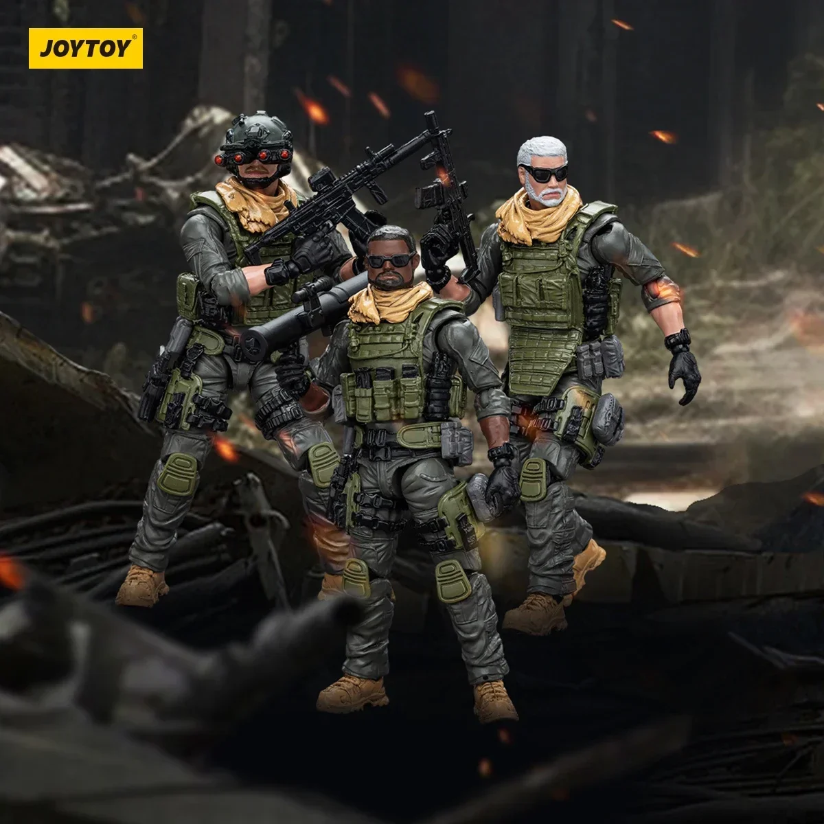 

In Stock JOYTOY Dark Source 1/18 Action Figures Anime 10cm NATO Defense Forces 13th Assault Squad
