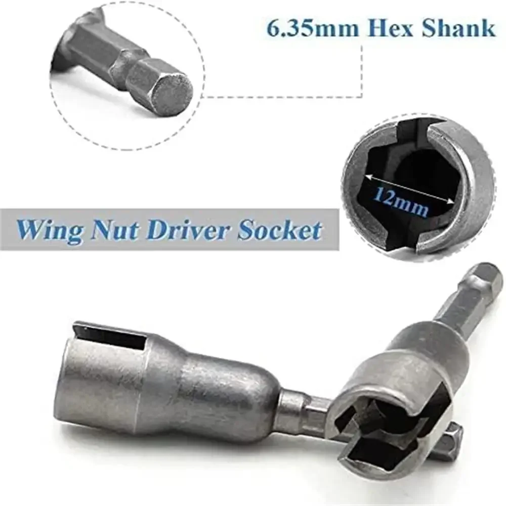 مقبض مفك كهربائي أداة مفتاح الربط اللون الطبيعي مشقوق فراشة ثقب مفتاح بانة الجناح الجوز المقبس أداة 65 مللي متر سداسية