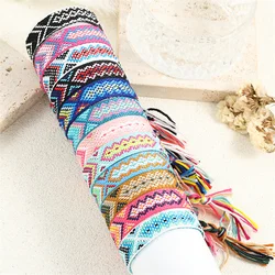 UILZ 6 pcs Random Handmade Weave Friendship Bracelet Brazil Colorful Braided Rope Thin String Strand Bangles