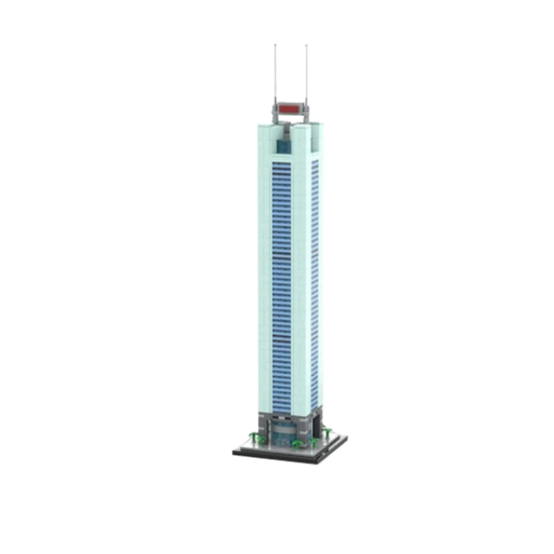 MOC-181665 Guangzhou CITIC Plaza Small Grain Building Block 1:800 scala Urban Street Scene modello architettonico giocattolo