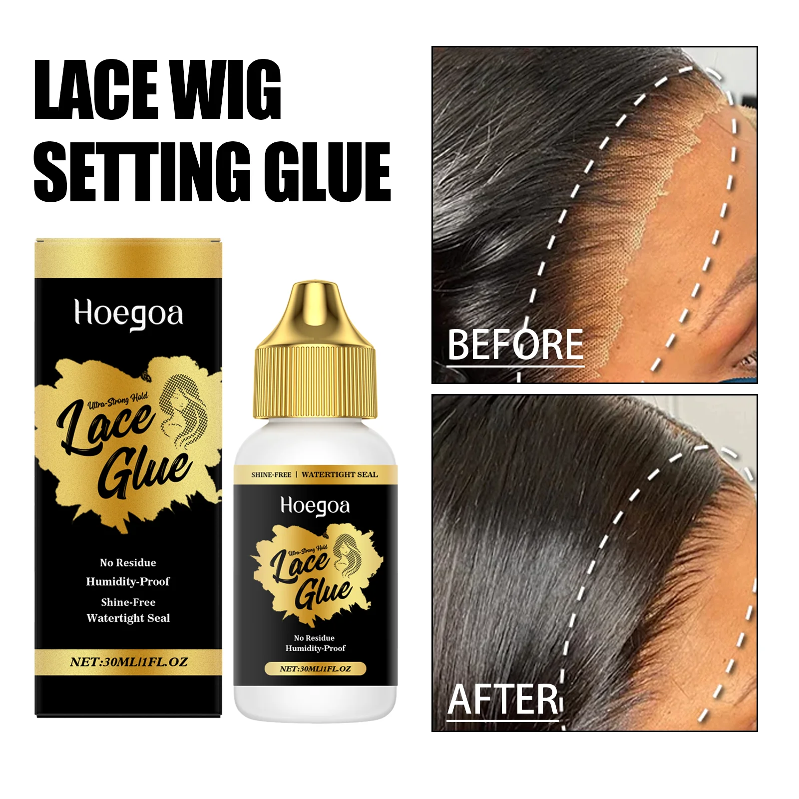 

Клей для кружевного парика, водостойкий, сильная фиксация, суперклеивающийся клей, без ощущения, невидимая линия волос для всех кружевных париков