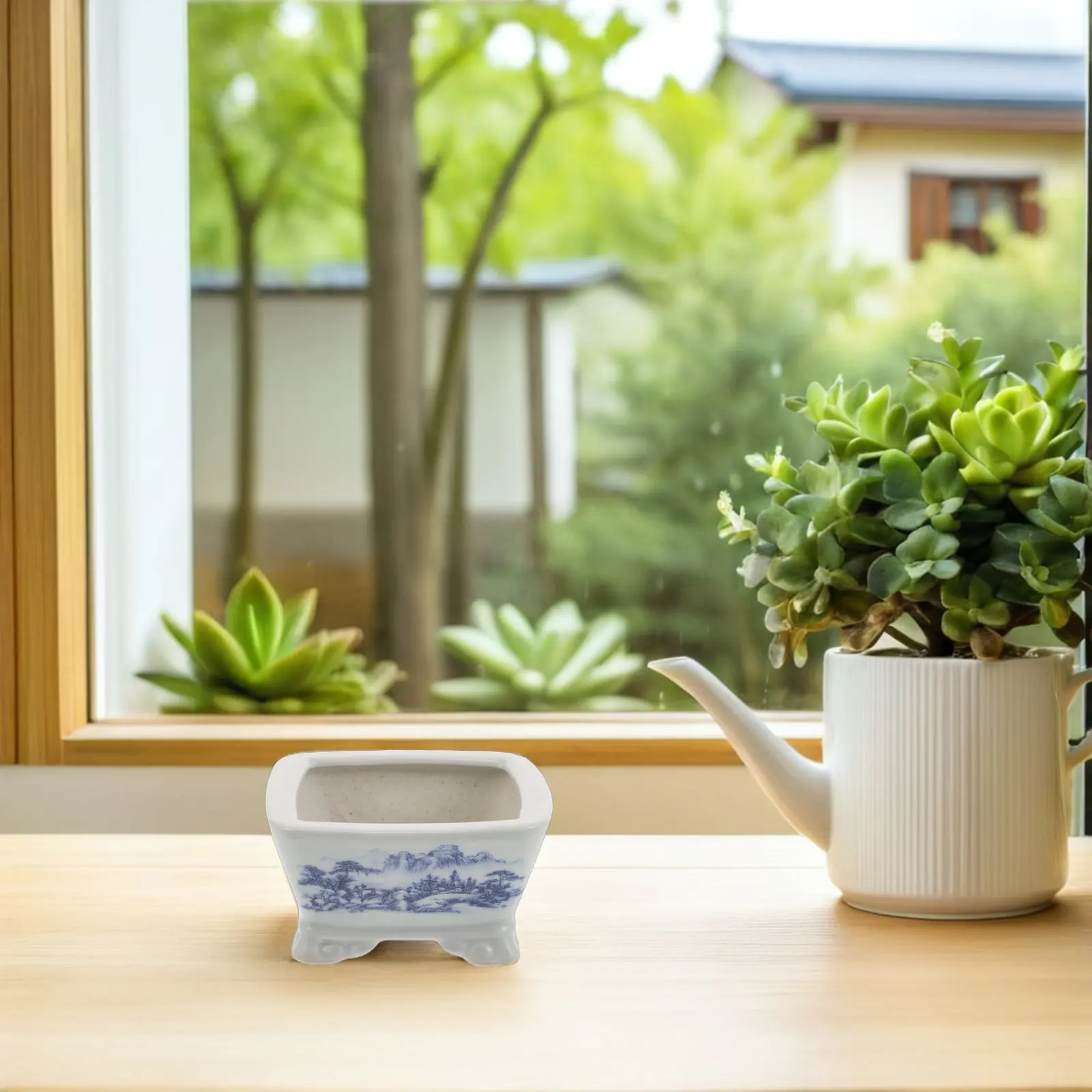 Desk Planter Pot Decorative For Office Desk Decor Fall Home Decor Vintage Ceramic Flowerpot Porcelain
