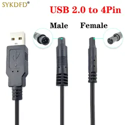 4Pin Male Female to USB 2.0 Male 1Meter Cable Car Rear View Vehicle DVR Extension Connector Cable Cord HD Monitor Camera Wire