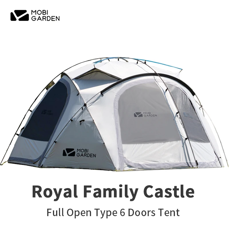 MOBI GARDEN Camping Royal Castle 10㎡ Tent 150D Oxford Cloth 5 Person Family Waterproof 5000mm Door Portable Outdoor Hiking Tent