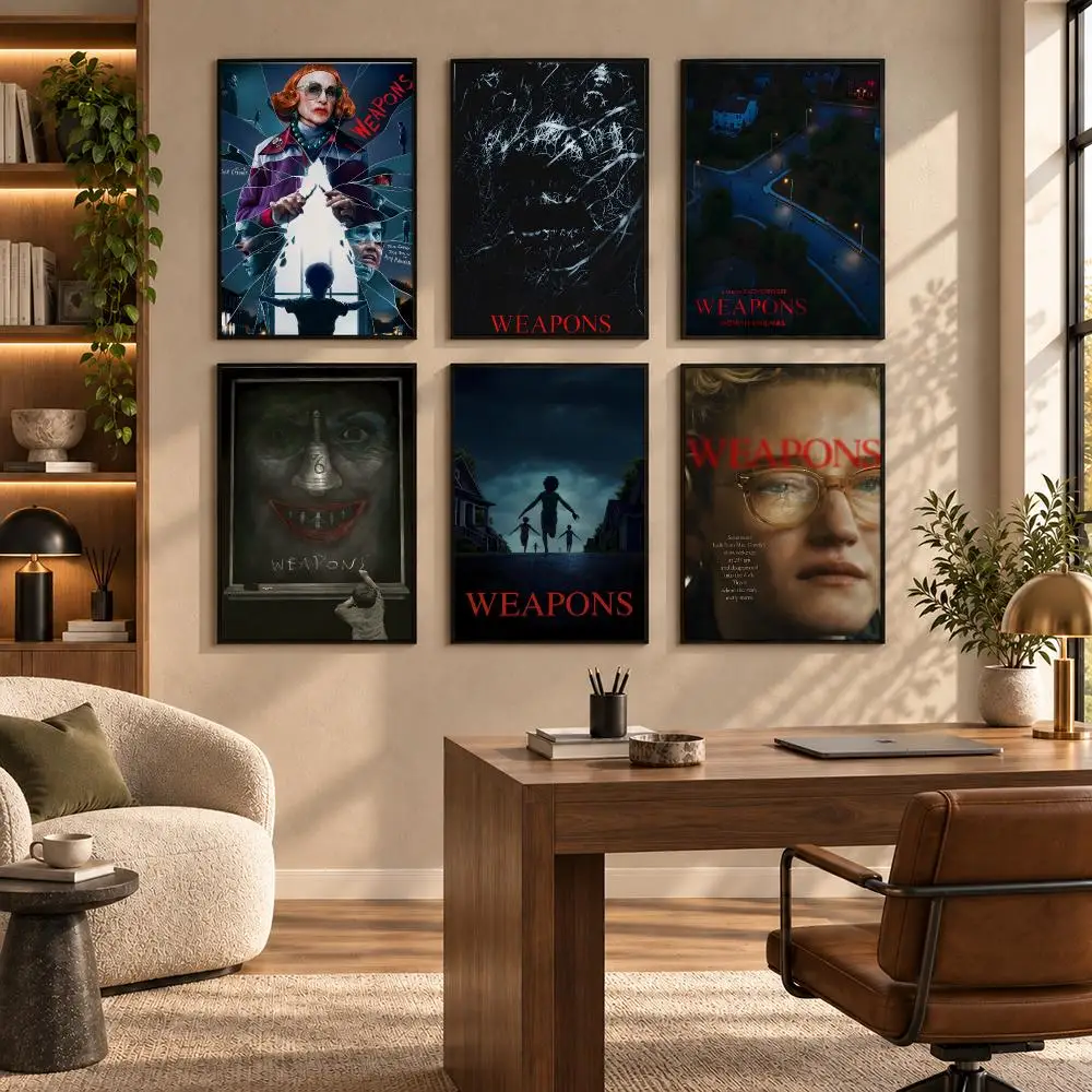 2025 Weapons Movie Poster Self-adhesive Art Waterproof Paper Sticker Coffee House Bar Room Wall Decor