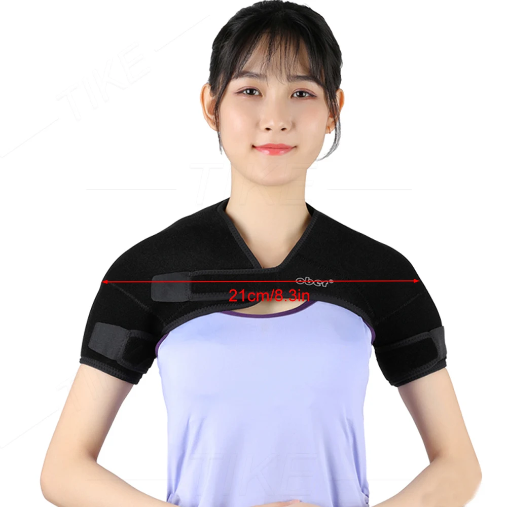 TIKE Double Shoulder Brace - Torn Rotator Cuff Support Tendonitis Dislocation Bursitis Neoprene Shoulder Compression Sleeve Wrap