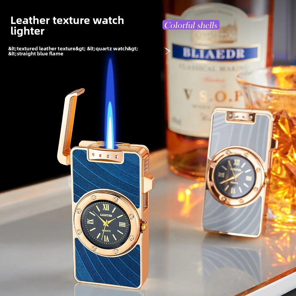 2026 New Direct Blue Flame Dial Inflatable Lighter, High-end Inflatable Lighter, Cigarette Accessories, Men's Gift