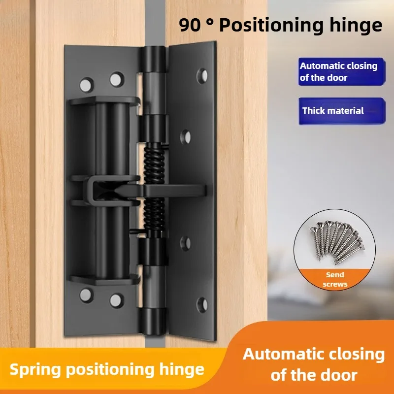 1 Sets multifunctional 90 degree positioning, self-locking, silent hinge, buffering, rebound, and self-locking spring hinge