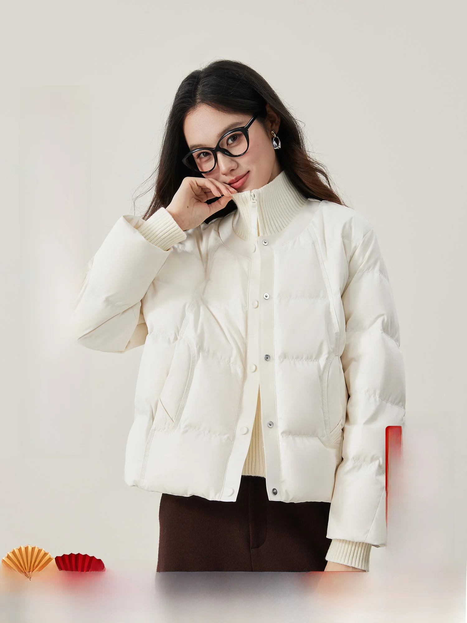 

Зимнее женское пальто Mijia из высококачественного 90% белого гусиного пуха и 80D прецизионного трикотажного полотна, имитация двухслойного дизайна