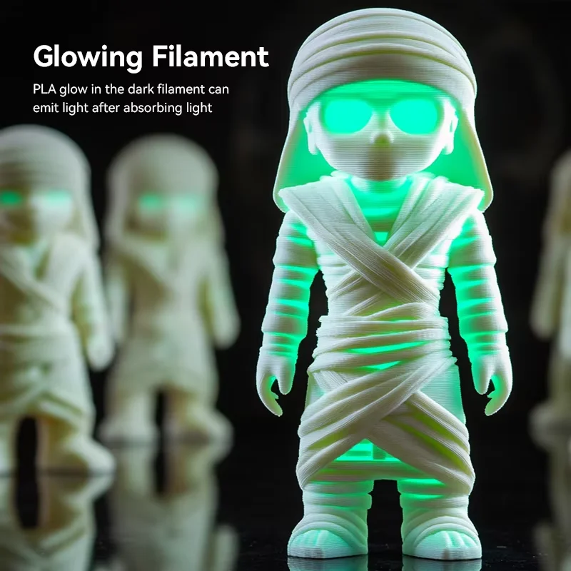 SUNLU Glow in The Dark PLA Filament Neatly Wound Luminous PLA Filament 1.75mm +/- 0.02mm 1KG Filament Fit Most FDM 3D Printers