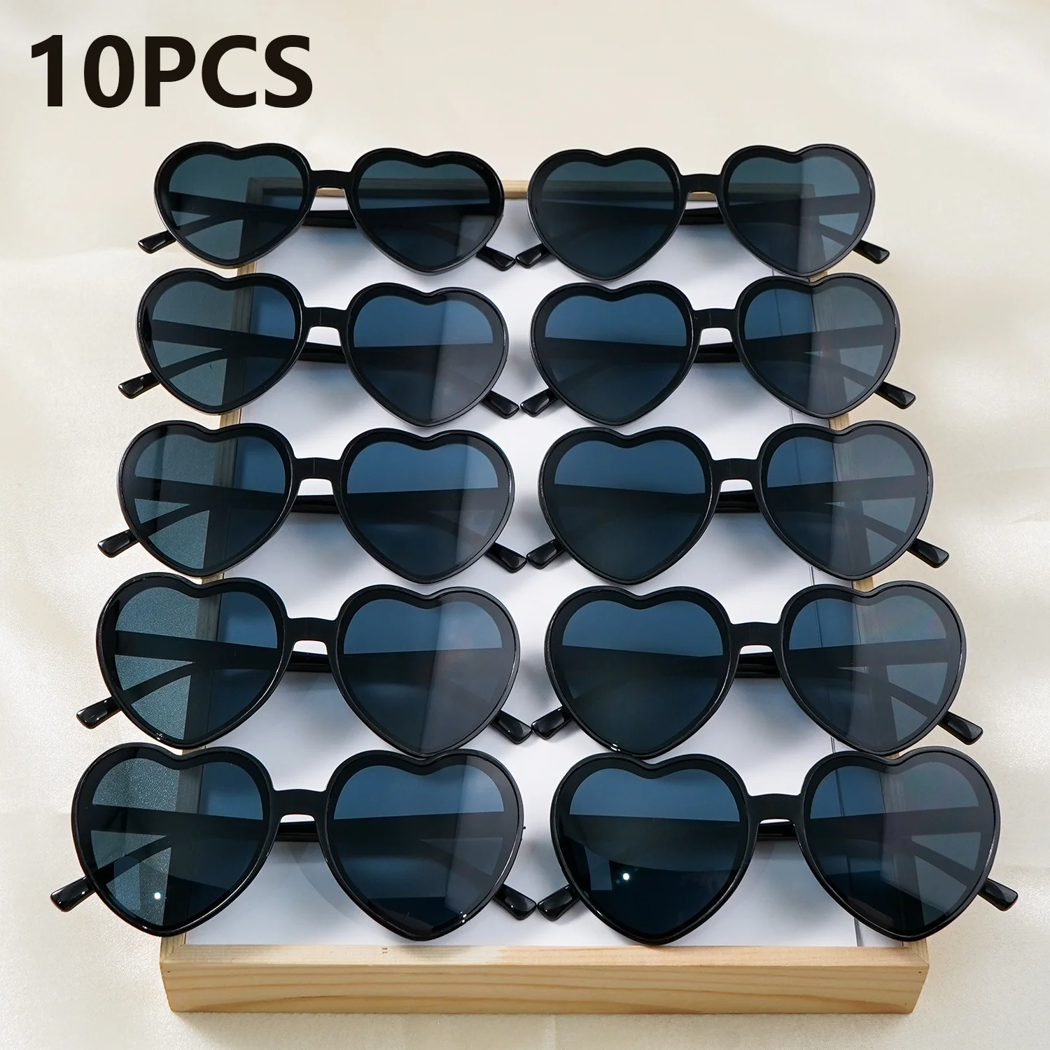 10PCS Heart Shaped Sunglasses Love Heart Party Glasses Fashi