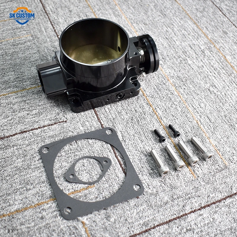 Aluminum 90mm Throttle Body Compatible With Honda Civic 2002-2005 K20 K20A K24 K Series Engine - view 4
