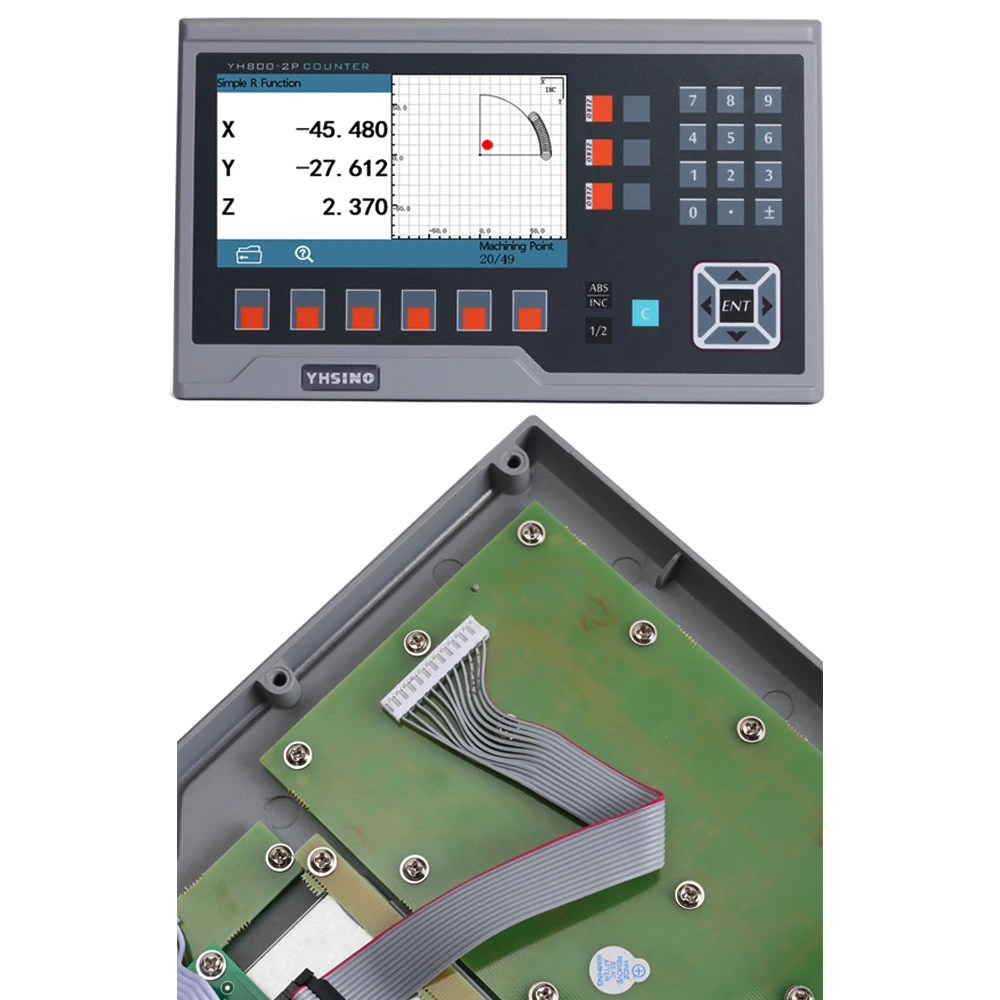 BIG LCD DRO 2 3 4 5 Axis Digital Readout 13 Languages Display YH800-2P YH800-3P YH800-4P YH800-5P TTL DB9