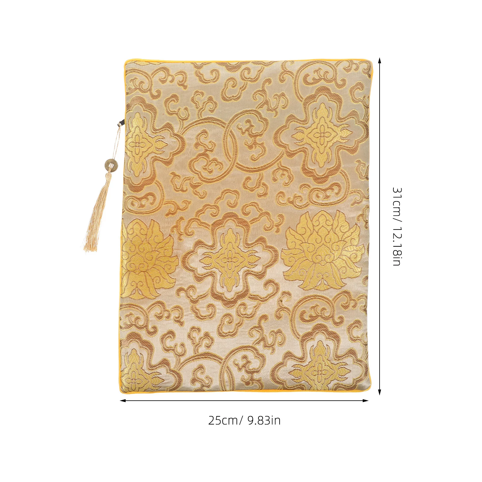 Bible Cover Case Soft Cloth Scripture Pouch with Tassel Secure Zippered Closure for Prayer Book Organization and Gift Giving