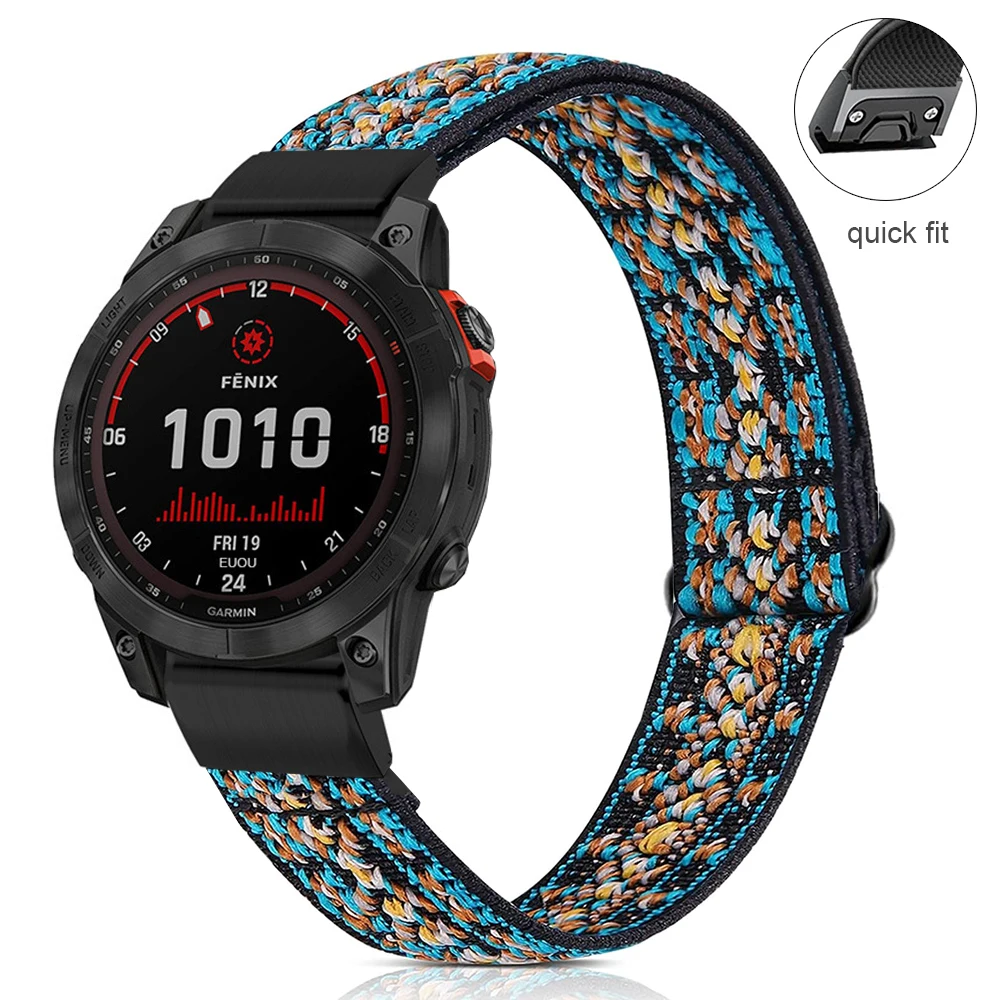 Quick Fit Nylon Band Loop para Garmin Fenix, Esportes Solo Assista Pulseira Correa para Garmin Fenix 7S, 20mm, Fenix 6S Pro 5S Plus