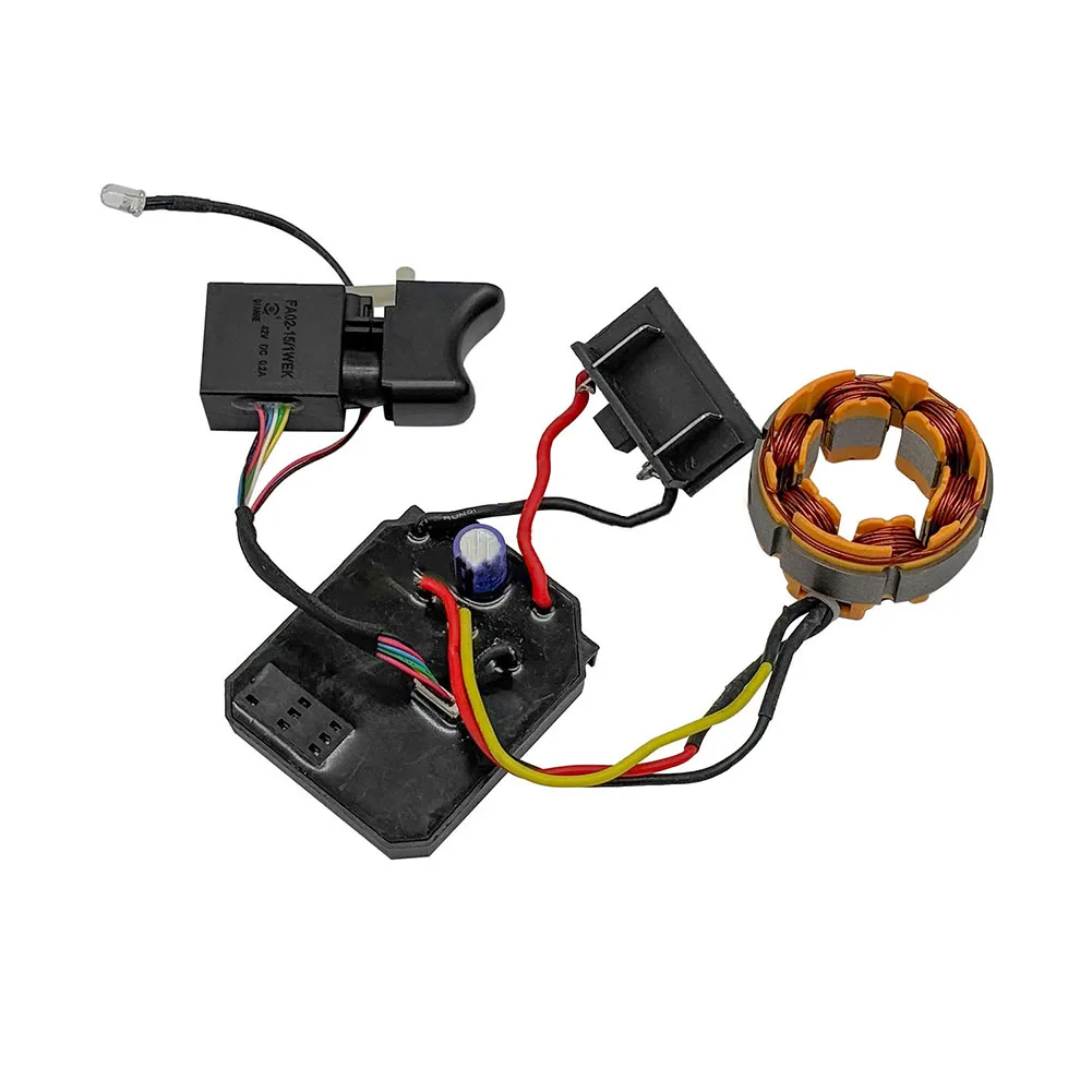 

Control Board and Switch Assembly with Stator for Dayi Brushless Electric Wrench Compatible with 18V 21V Drive