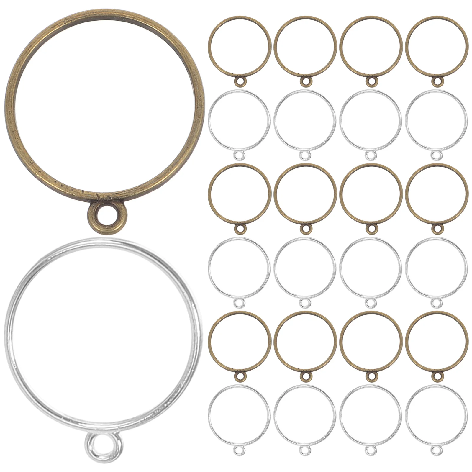 

60Pcs Handmade Jewelry Making Components Round Open Bezel Blanks for DIY Resin Pendant Craft Uv Resin Jewelry Projects
