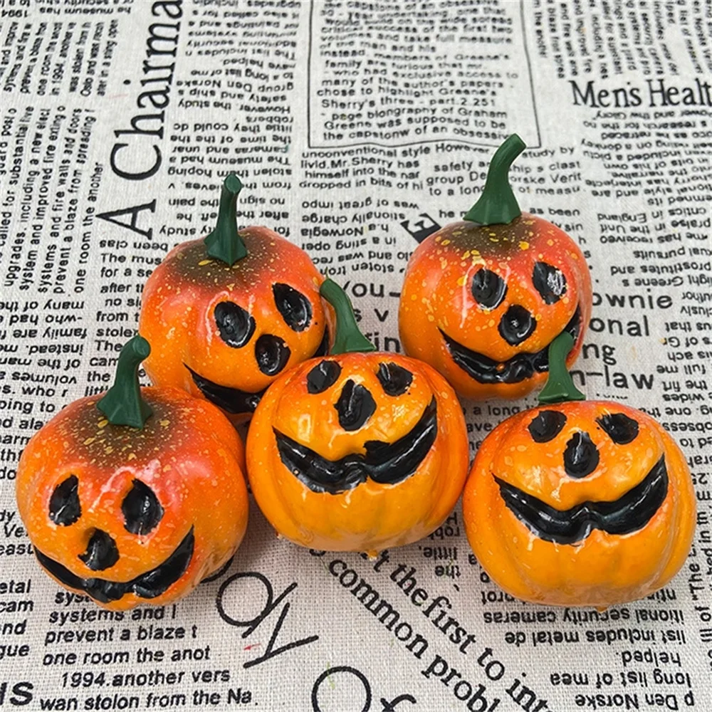 Halloween Pumpkin DIY Crafts Home Wedding Party Ornaments Supplies Mini Fake Vegetable Decoration Miniature Pumpkin Figurines