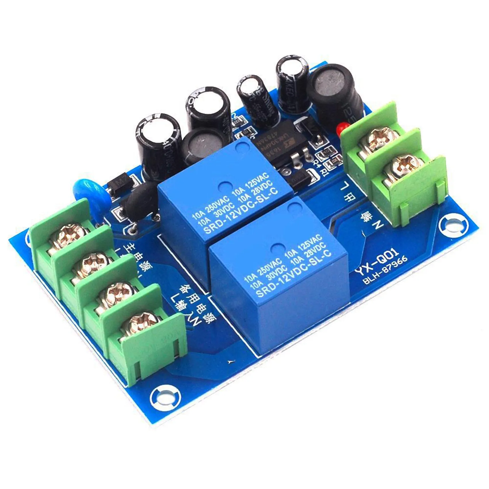 220V 2 Way Power Automatic Switcher 10A Dual Power Supply 2 in 1 Out Power Failure Transfer Switch Board Module image 3
