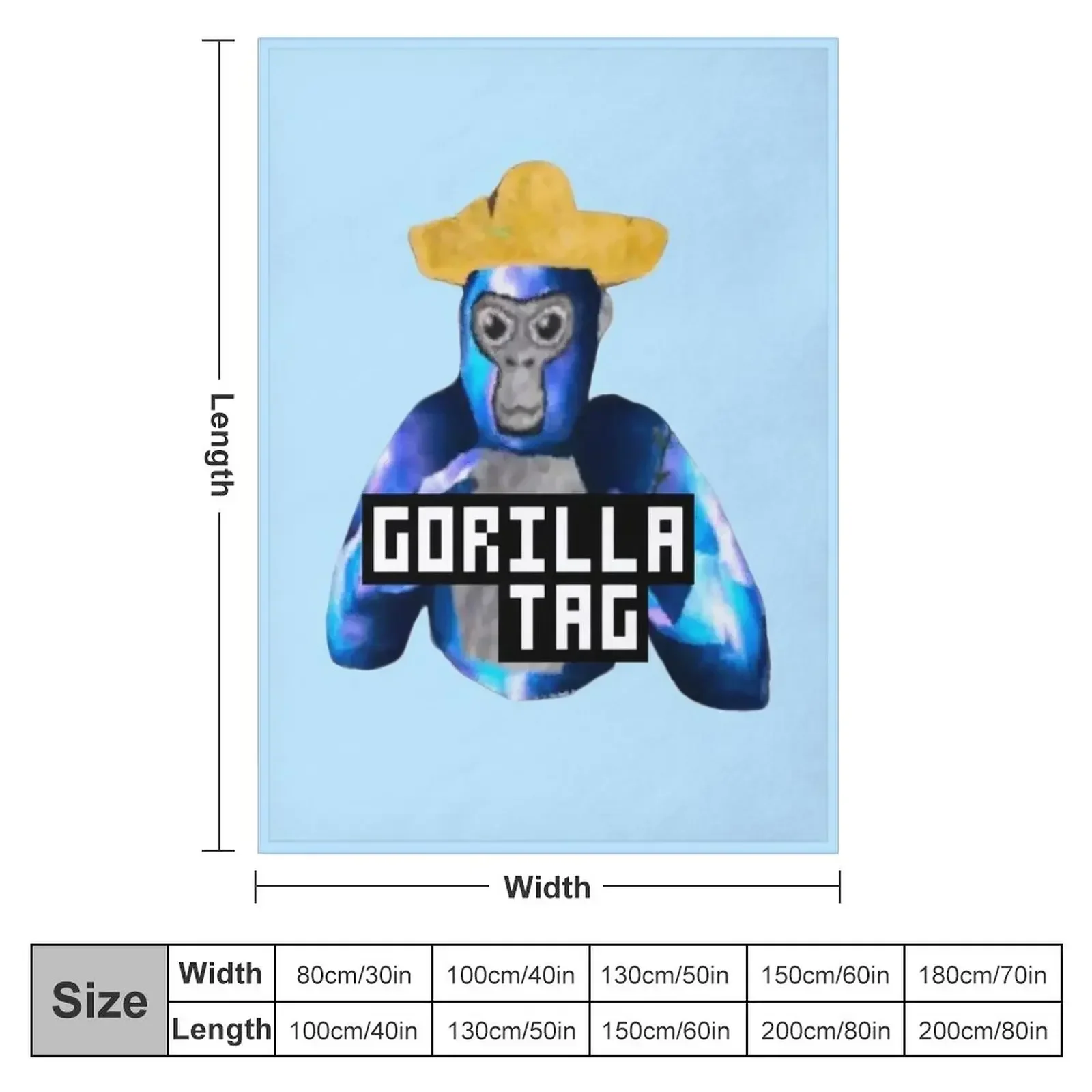 Gorilla Tag Yellow Hat Gorilla Tag Merch Men Women Shirt Boy Girl Young Shirt Hoodie Long Sleeve Sweatshirt Throw Blanket